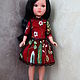 Party dress for Vidal Rojas doll (red), Clothes for dolls, Solnechnogorsk,  Фото №1