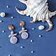 Ariel Sea Earrings. Earrings with pearls, Stud earrings, Novosibirsk,  Фото №1