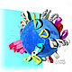 Мягкий развивающий мячик "Синий с петельками". Пазлы и головоломки. 'Мой Умка'. Ярмарка Мастеров.  Фото №4