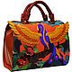 Райская птица. Классическая сумка. KURGUZOVA мастерская сумок. Интернет-магазин Ярмарка Мастеров.  Фото №2