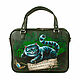 Laptop bag 'Cheshire on a branch'. Classic Bag. Pelle Volare. Online shopping on My Livemaster.  Фото №2