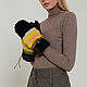 Women's mittens made of mink fur and leather with print. Mittens. VSEMODNO FUR. Online shopping on My Livemaster.  Фото №2