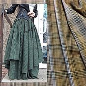 Одежда handmade. Livemaster - original item The skirt is long in a coffee cage. Handmade.