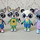 Игрушка из фетра Панда - мальчик. Мягкие игрушки. Наталья Макарова (Wool magic). Ярмарка Мастеров.  Фото №6