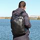 Order Backpack leather black male Victor Mod R90-111. Natalia Kalinovskaya. Livemaster. . Men\\\'s backpack Фото №3