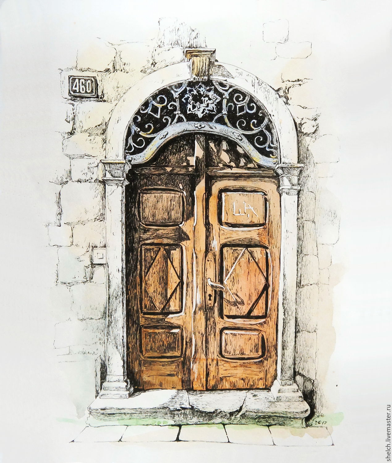 Картина по номерам Двери в цветах (BK-GX44408) (Без коробки)