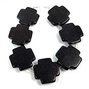 Материалы для творчества handmade. Livemaster - original item Black cross. Tinted howlite beads, 25 mm. Handmade.