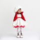 Вязаное Платье для кукол Паола Рейна ( Белое/Красное), Одежда для кукол, Йошкар-Ола,  Фото №1