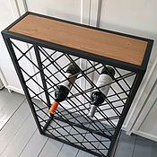 Для дома и интерьера handmade. Livemaster - original item Loft wine rack metal and wood for 38 bottles. Handmade.