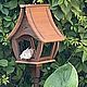Большая кормушка для птиц и белок уличная подвесная коричневая. Кормушки для птиц. Кормушки и Скворечники 'АМАДИН'. Ярмарка Мастеров.  Фото №9