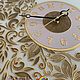 Настенные часы «Золотой узор», d=40 cm. Часы классические. ArtGalleryDecor. Ярмарка Мастеров.  Фото №6