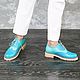 Shoes 'Oxford' Combi blue-turquoise, Oxfords, Moscow,  Фото №1