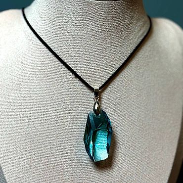 Украшения ручной работы. Ярмарка Мастеров - ручная работа Кристалл Swarovski Аквамариновый метеорит. Handmade.