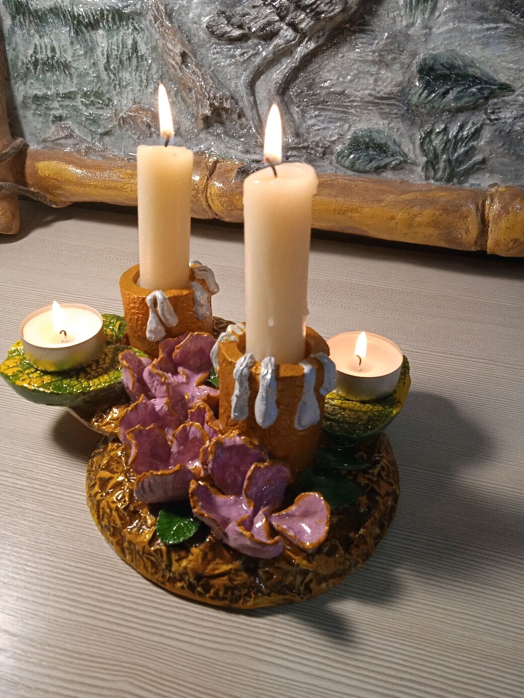 Подсвечник из гипса