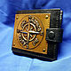 Leather wallet "WIND ROSE" with initials, Wallets, Krivoy Rog,  Фото №1