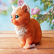 Косметика ручной работы handmade. Livemaster - original item Soap Kitten Handmade Ginger Gift for Children Animals Interior. Handmade.
