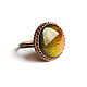 Ring universe Copper ring large round dichroic glass, Rings, Bakhmut,  Фото №1