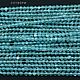 Апатит ШИКАРНЫЙ лазурный, ЛЮКС А+, огранка шар 3-5 мм. Бусины. СОТВОРИ • камни • бусины • фурнитура. Ярмарка Мастеров.  Фото №8