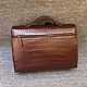 Briefcase men's classic, crocodile leather, in brown. Brief case. SHOES&BAGS. Online shopping on My Livemaster.  Фото №2