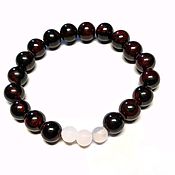 Украшения handmade. Livemaster - original item A bracelet made of beads: Garnet and Agate bracelet. Handmade.