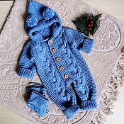 Одежда детская handmade. Livemaster - original item Knitted jumpsuit for newborn 56/62. Handmade.