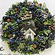 Christmas wreath 'Blueberry' with a white house. Wreaths. Zuli. My Livemaster. Фото №5