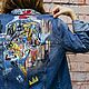Order Painting jeans. Jacket with Basquiat print. nataliadenimart. Livemaster. . Outerwear Jackets Фото №3