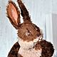 Teddy Miron rabbit rabbit collectible author's bunny Easter, Teddy Toys, Kurgan,  Фото №1