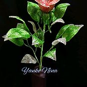 Цветок ,,Пеларгония Королевская,, выполнено из бисера, ручная работа