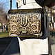 Bag leather, embossed using plecho28h20, Crossbody bag, Orenburg,  Фото №1
