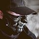 Самурайская полумаска Мэмпо Black & Silver. Маски интерьерные. Qarma Masks. Ярмарка Мастеров.  Фото №6
