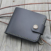 Сумки и аксессуары handmade. Livemaster - original item Leather wallet with a button with a coin holder. Handmade.