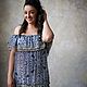 Dress with flounces ' Roman silk with linen'. Dresses. Alexandra Maiskaya. Online shopping on My Livemaster.  Фото №2