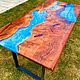 Заказать Стол-река из каповой ивы и эпоксидной смолы 160х80 см. WoodBroker. Ярмарка Мастеров. . Столы Фото №3