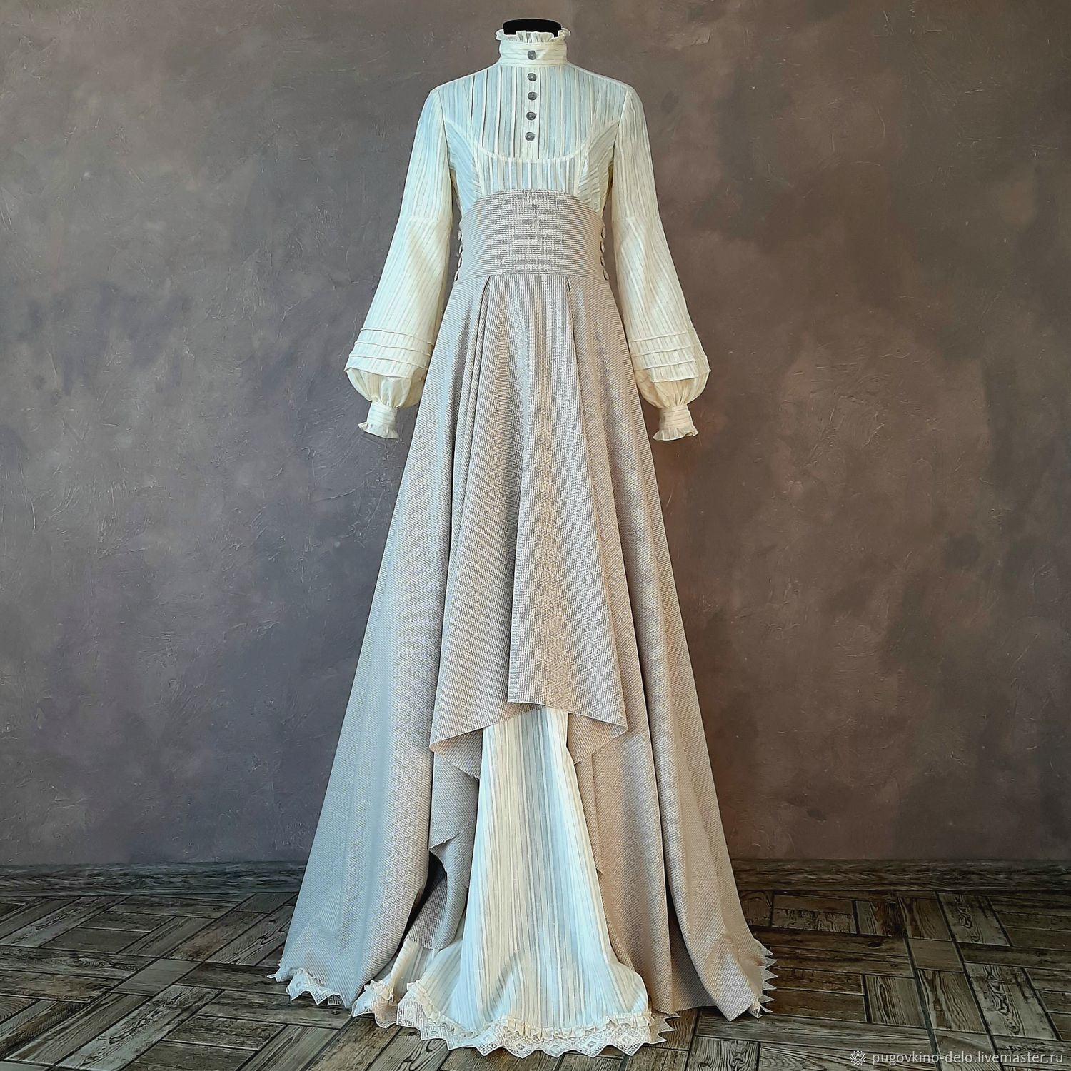 Эдвардианское платье белое Викторианское