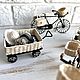 Doll Miniature bicycle for dolls toy trolley on 4 wheels. Doll furniture. KOTOMKA_NV kukolnaya miniatyura 1:12. My Livemaster. Фото №6