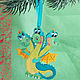 Christmas tree toys Dragon symbol of the year. Christmas decorations. 'Volshebnyj teremok' Tani & Tashi. Интернет-магазин Ярмарка Мастеров.  Фото №2