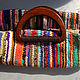 Knitted bag with wooden handles 'lush life'. Classic Bag. asmik (asmik). My Livemaster. Фото №4
