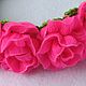 Order wreath, headband hair 'neon roses' knitted. Gala Devi (crochet design). Livemaster. . Children\'s tiaras Фото №3