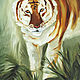 Тигр Картина маслом 30 х 40 см животные. Картины. Викторианка. Ярмарка Мастеров.  Фото №4