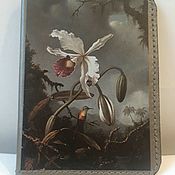 Сумки и аксессуары handmade. Livemaster - original item Passport cover with an orchid .ODPTSR35. Handmade.