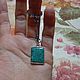 Charm keychain made of natural green turquoise in 925 silver. Key chain. marusjy. My Livemaster. Фото №4