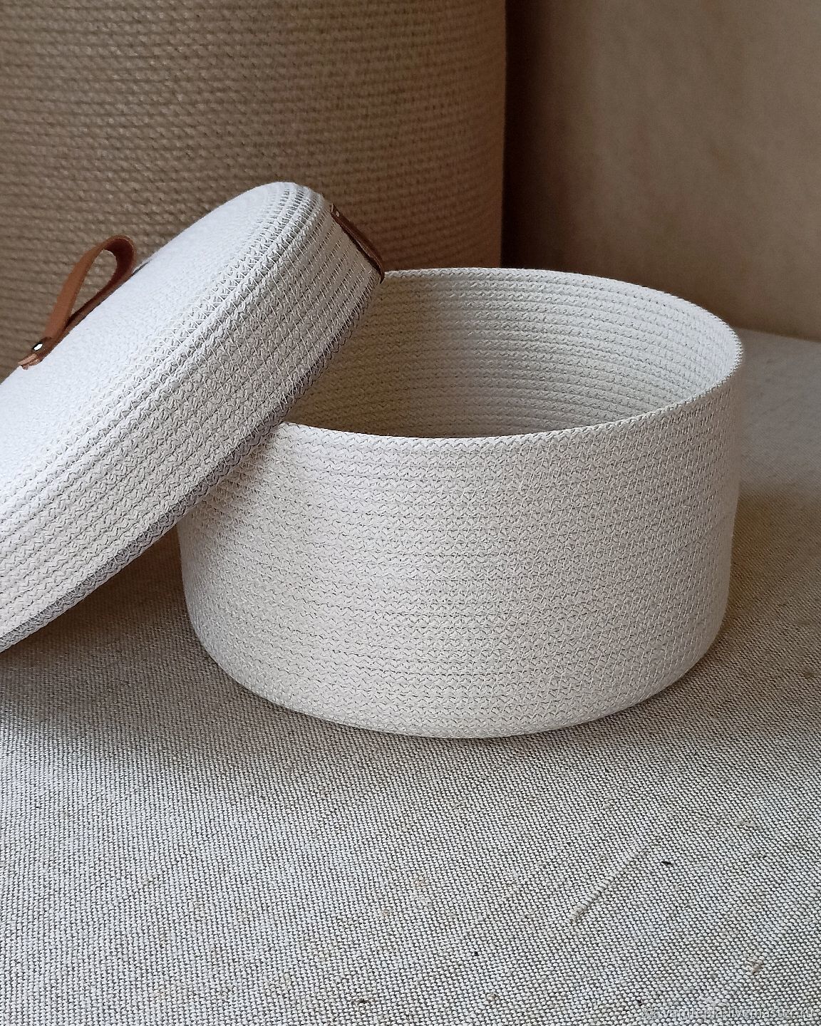 Корзина с крышкой Корзина для хранения из хлопкового шнура – заказать ...