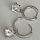 Order Moissanite Ring Earrings 2 Carats Silver. Silverluxe. Livemaster. . Congo earrings Фото №3