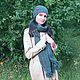 Заказать Вязаный комплект: шапка и длинный шарф на осень, вязаная шапка и шарф. Скарлетт (Юлия) Вязаные изделия. Ярмарка Мастеров. . Комплекты головных уборов Фото №3