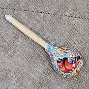Русский стиль handmade. Livemaster - original item Spoon wooden painted Zimushka Zima. Handmade.