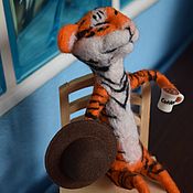 Куклы и игрушки handmade. Livemaster - original item Felt toy: felted toy Tiger Pierre. Handmade.
