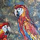 Parrots painting with oil on canvas 50 x 40 cm. Pictures. Multicolor Gallery. My Livemaster. Фото №6