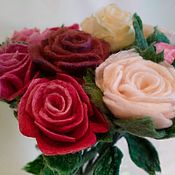 Цветы и флористика handmade. Livemaster - original item The flowers are felted, roses made of wool, colors interior.. Handmade.