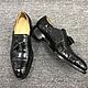 Men's loafers, crocodile leather, in black. Loafers. SHOES&BAGS. My Livemaster. Фото №4